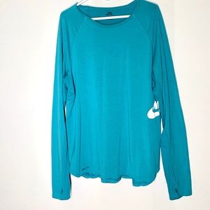 Nike SB long sleeve aqua/blue size large